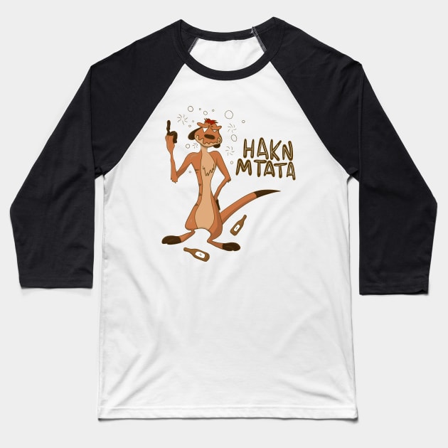 Funny meerkat Baseball T-Shirt by Kakescribble